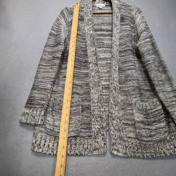 Studio Works Cardigan 1X Gray Silver Metallic Marled Cozy Classic Soft Cottage - Picture 5 of 8